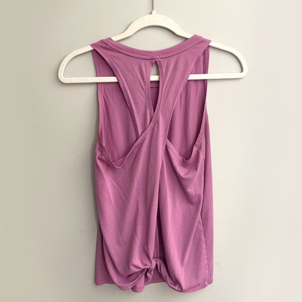Old Navy Pink Open Back Tie Workout Tank